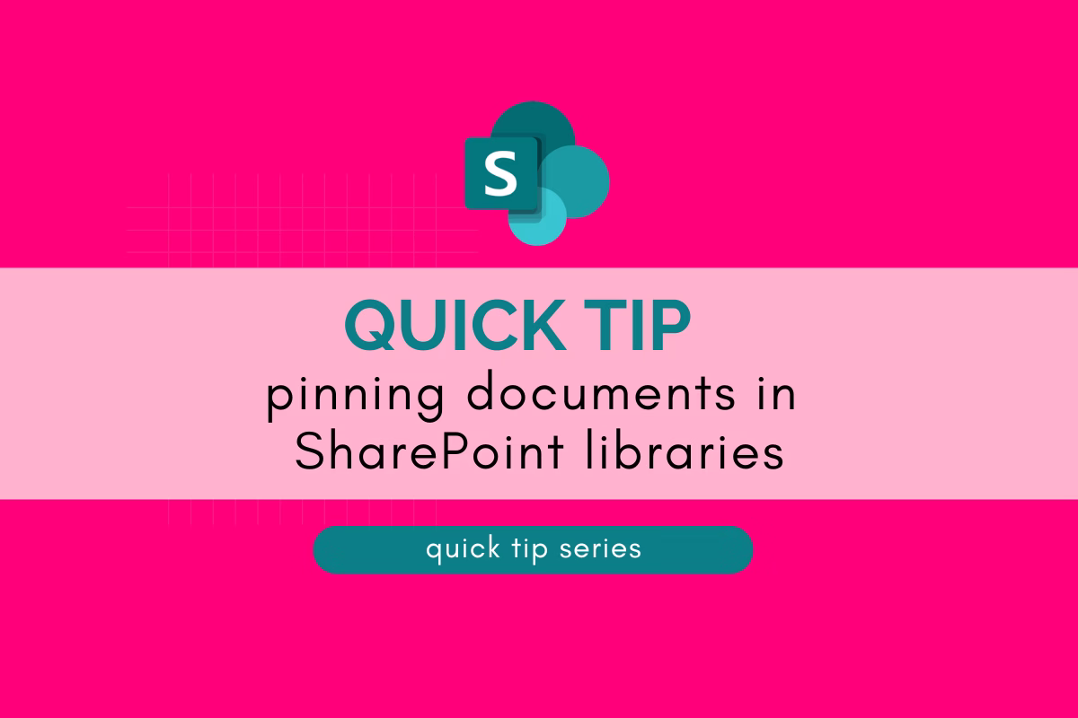 Pinning in SharePoint libraries